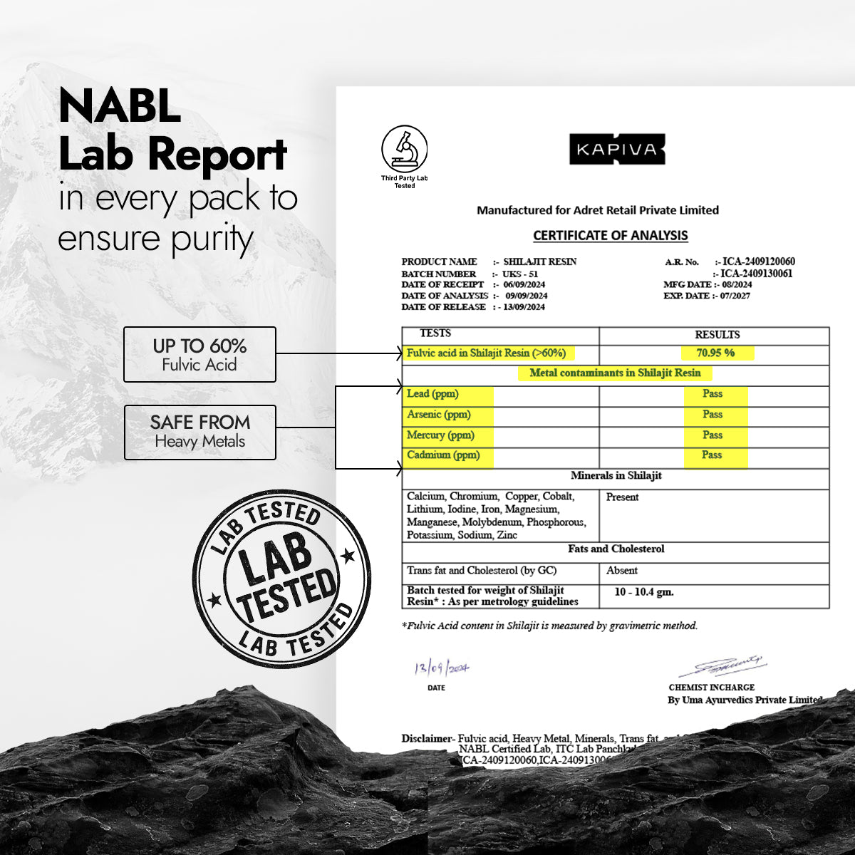 Kapiva 100% Pure Himalayan Shilajit Resin 30g