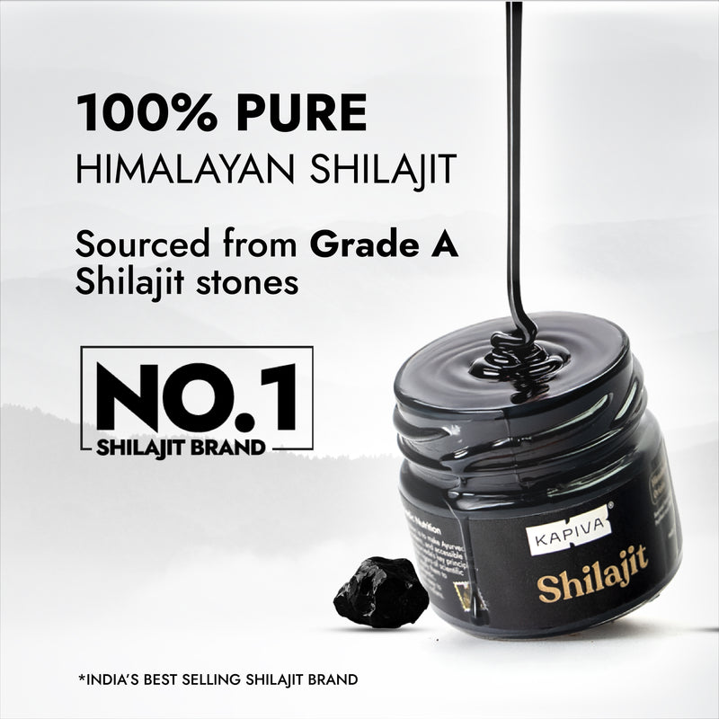 100% Pure Himalayan Kapiva Shilajit Resin - 20gm