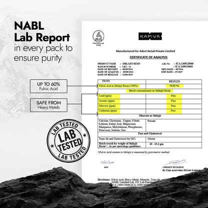 100% Pure Himalayan Kapiva Shilajit Resin - 20gm