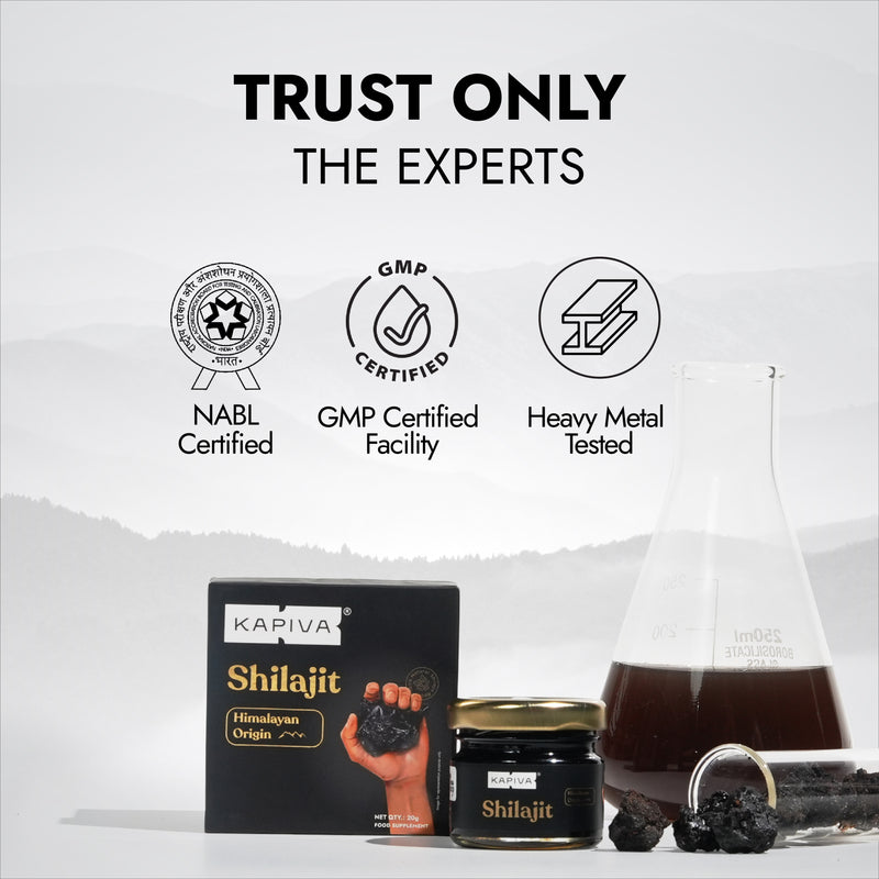 100% Pure Himalayan Kapiva Shilajit Resin - 20gm