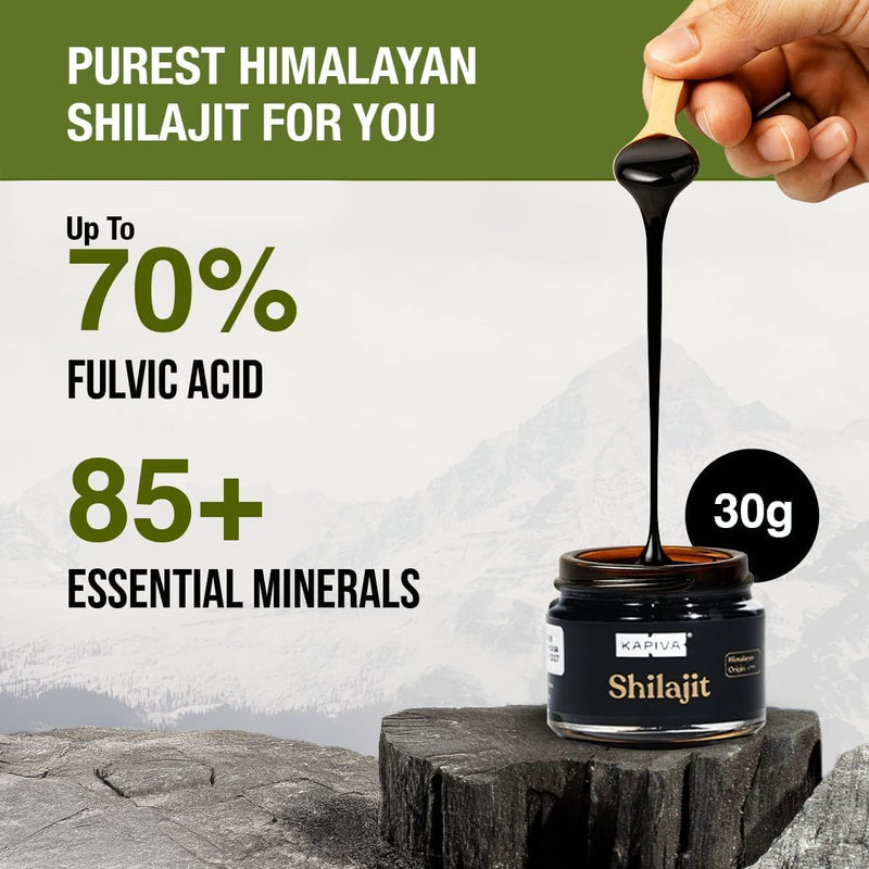 100% Pure Himalayan Kapiva Shilajit Resin - 20gm