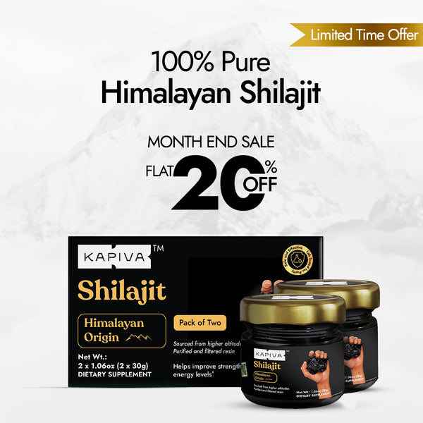 Kapiva 100% Pure Himalayan Shilajit Resin - 30 gm Pack of 2